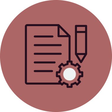 Proje Yönetimi simge vektör çizim