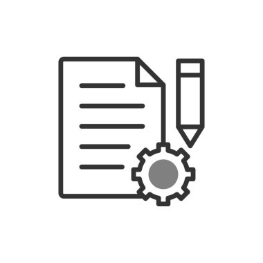 Proje Yönetimi simge vektör çizim