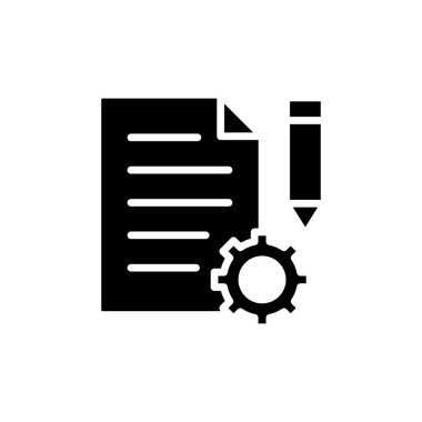 Proje Yönetimi simge vektör çizim