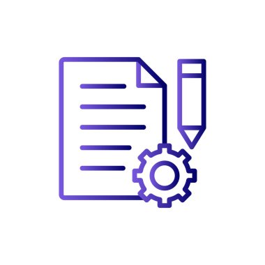 Proje Yönetimi simge vektör çizim