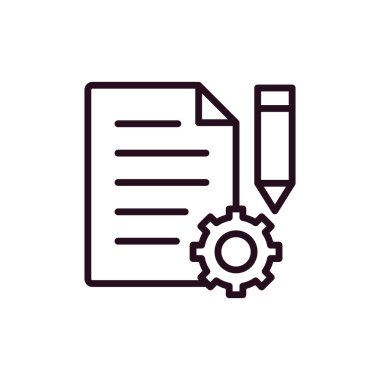 Proje Yönetimi simge vektör çizim