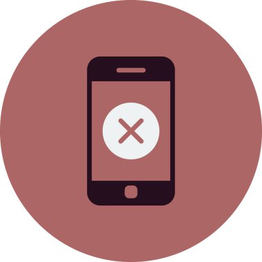 akıllı telefon simgesi, düz vektör illüstrasyon tasarımı