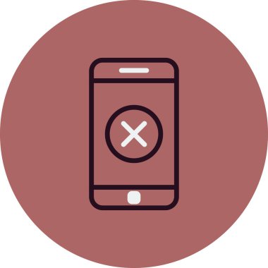 akıllı telefon simgesi, düz vektör illüstrasyon tasarımı