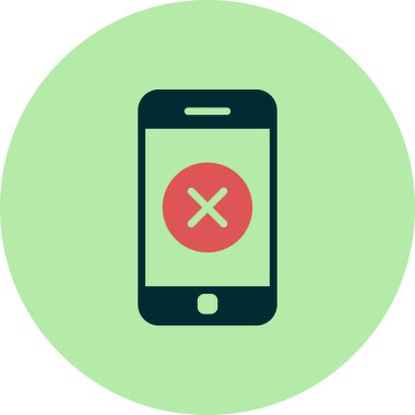 akıllı telefon simgesi, düz vektör illüstrasyon tasarımı