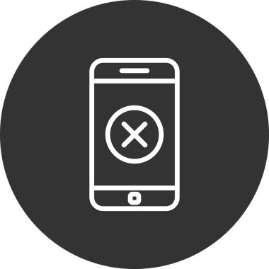 akıllı telefon simgesi, düz vektör illüstrasyon tasarımı