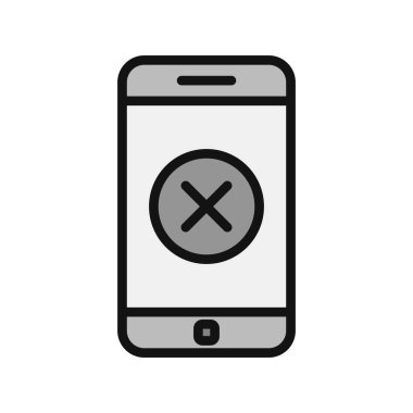 akıllı telefon simgesi, düz vektör illüstrasyon tasarımı