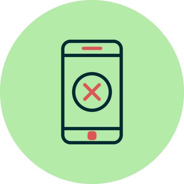 akıllı telefon simgesi, düz vektör illüstrasyon tasarımı