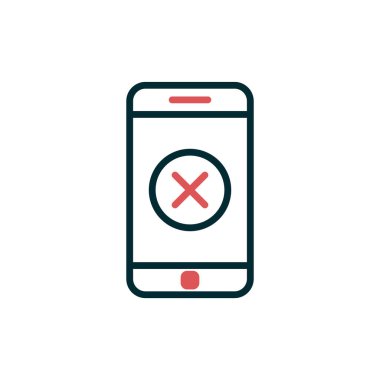 akıllı telefon simgesi, düz vektör illüstrasyon tasarımı