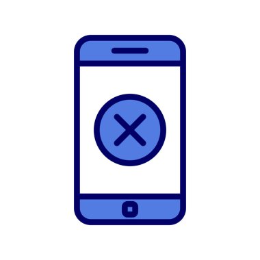 akıllı telefon simgesi, düz vektör illüstrasyon tasarımı