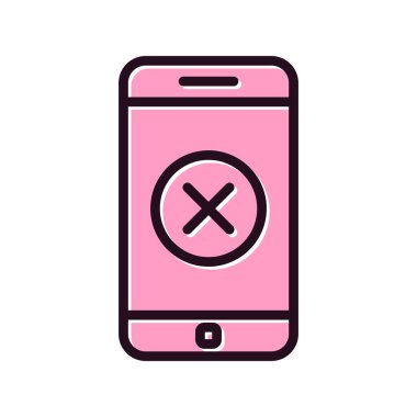 akıllı telefon simgesi, düz vektör illüstrasyon tasarımı