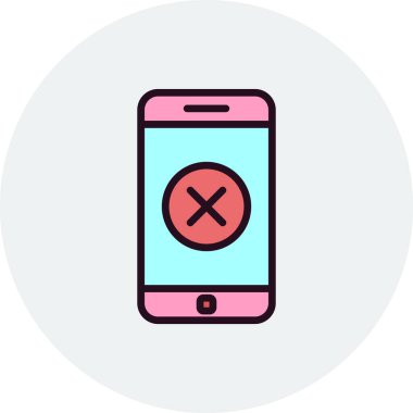 akıllı telefon simgesi, düz vektör illüstrasyon tasarımı