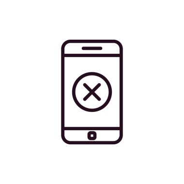 akıllı telefon simgesi, düz vektör illüstrasyon tasarımı