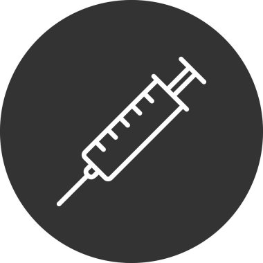 Şırınga vektör satırı simgesi