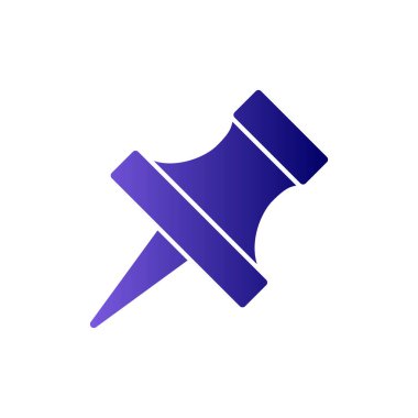 İğne simgesine bas. Web tasarımı için basit itme vektör sembolü çizimi