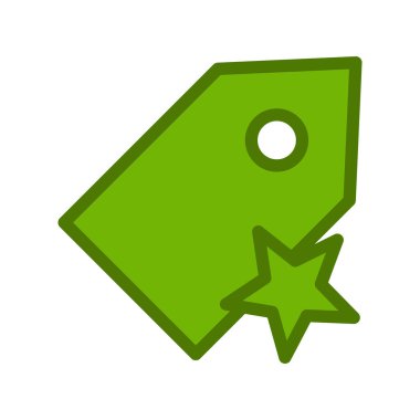 etiket simgesi, vektör çizimi