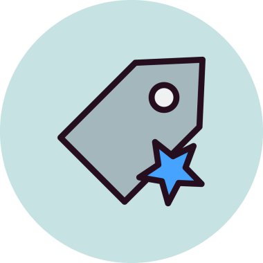 etiket simgesi vektör illüstrasyonu