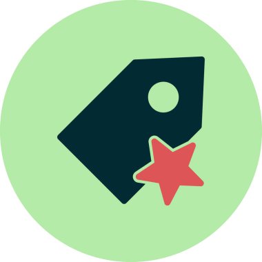 etiket simgesi, vektör çizimi