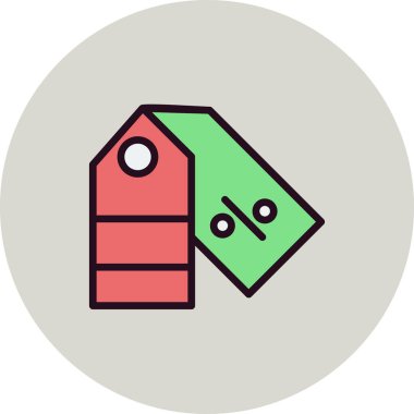 İndirim etiketi vektör illüstrasyonu