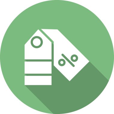 indirimli etiket simgesi, vektör illüstrasyonu