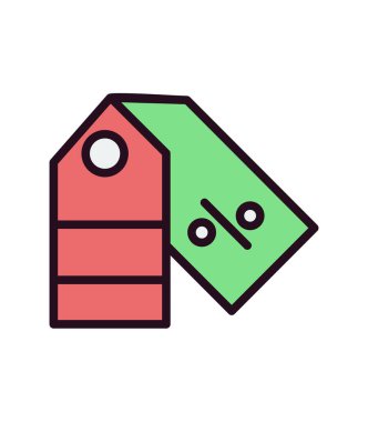 Alışveriş poşeti ikon vektör illüstrasyonu