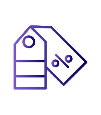 İndirim simgesi vektör illüstrasyonu