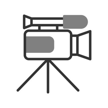 Web için video kamera düz simgesi, vektör illüstrasyonu