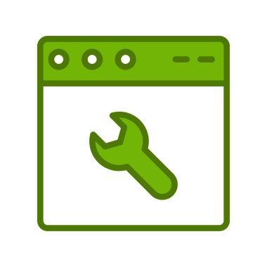 Basit web arayüzü simgesi, vektör illüstrasyonu