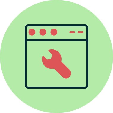 Basit web arayüzü simgesi, vektör illüstrasyonu