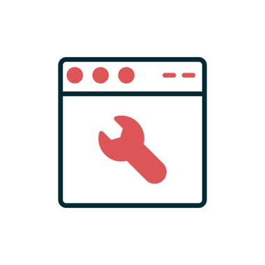 Basit web arayüzü simgesi, vektör illüstrasyonu