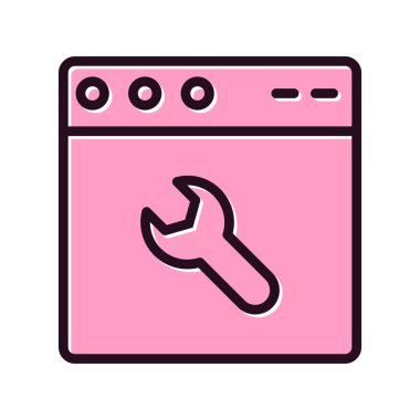 Basit web arayüzü simgesi, vektör illüstrasyonu