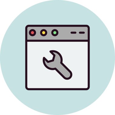 Basit web arayüzü simgesi, vektör illüstrasyonu