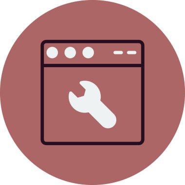 Basit web arayüzü simgesi, vektör illüstrasyonu