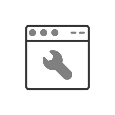 Basit web arayüzü simgesi, vektör illüstrasyonu