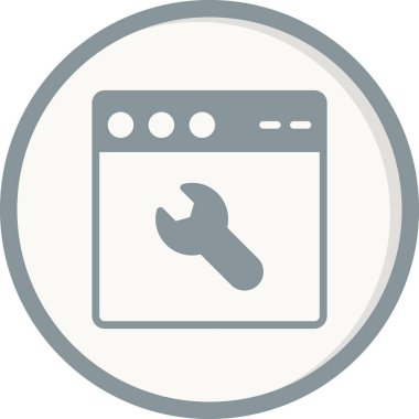 Basit web arayüzü simgesi, vektör illüstrasyonu