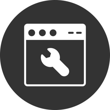 Basit web arayüzü simgesi, vektör illüstrasyonu