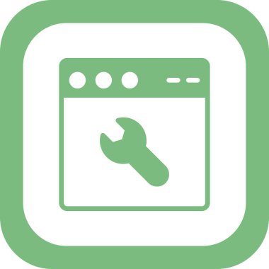 Basit web arayüzü simgesi, vektör illüstrasyonu