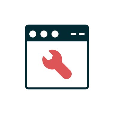 Basit web arayüzü simgesi, vektör illüstrasyonu