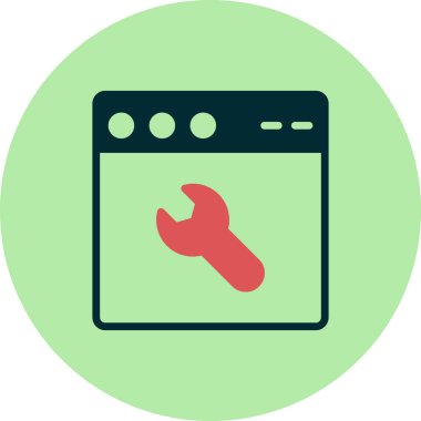 Basit web arayüzü simgesi, vektör illüstrasyonu