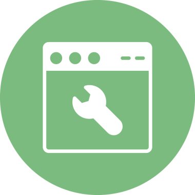 Basit web arayüzü simgesi, vektör illüstrasyonu