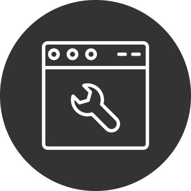 Basit web arayüzü simgesi, vektör illüstrasyonu