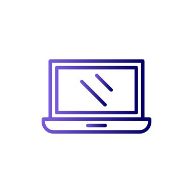 Dizüstü bilgisayar simgesi, vektör illüstrasyon tasarımı