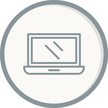 Dizüstü bilgisayar simgesi, vektör illüstrasyon tasarımı