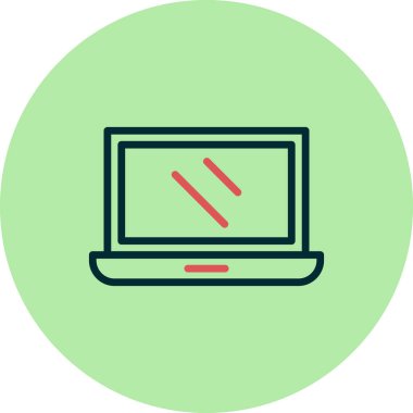 Dizüstü bilgisayar simgesi, vektör illüstrasyon tasarımı