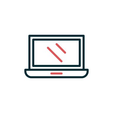 Dizüstü bilgisayar simgesi, vektör illüstrasyon tasarımı