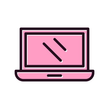 Dizüstü bilgisayar simgesi, vektör illüstrasyon tasarımı