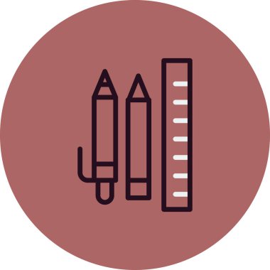 kırtasiye simgesi vektör illüstrasyonu