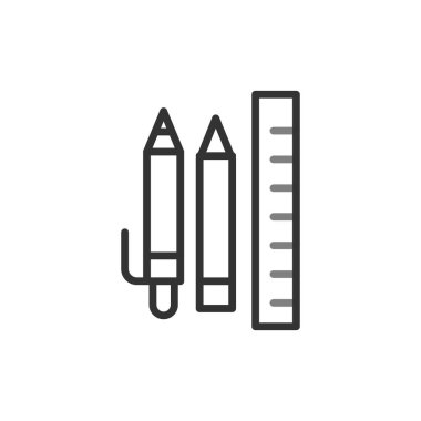 kırtasiye simgesi vektör illüstrasyonu