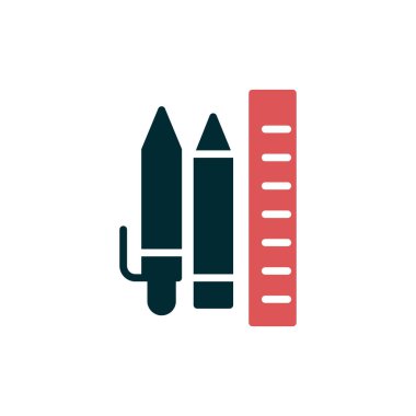 kırtasiye simgesi vektör illüstrasyonu