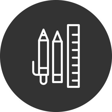 kırtasiye simgesi vektör illüstrasyonu