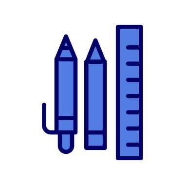 kırtasiye simgesi vektör illüstrasyonu
